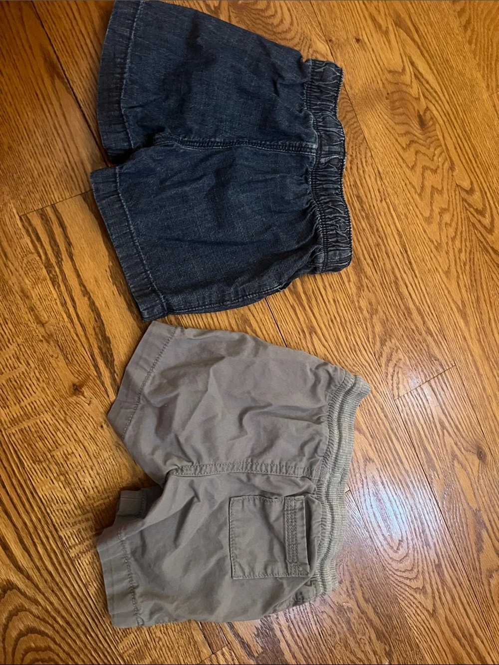 jumping beans Two-Pack Elastic-Waist Shorts in Dark Denim and gray